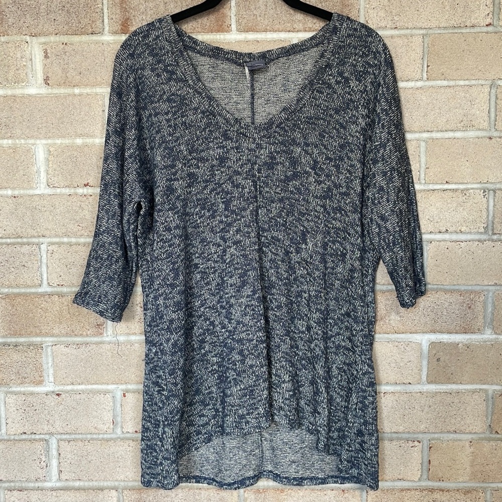 Sparkle & Fade Marled V-Neck Knit Tunic Top